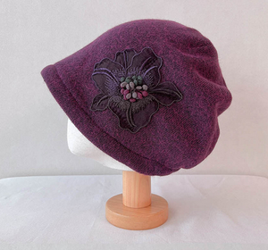 Women Winter Bungee Beanie Bandana Bucket Hat Stitched Wool