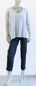 Minnie Rose Light Gray Cashmere Pullover Vest