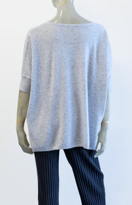 Minnie Rose Light Gray Cashmere Pullover Vest