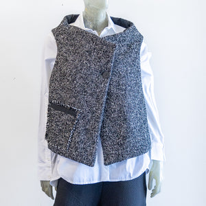 Tweed Button Front Vest