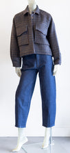 Load image into Gallery viewer, Italian Wool Plaid CropJacket
