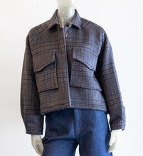 Load image into Gallery viewer, Italian Wool Plaid CropJacket
