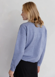 Smoky Blue Crew Neck Sweater