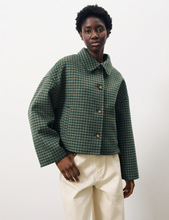 Load image into Gallery viewer, Gingham Plaid Crop Jacket
