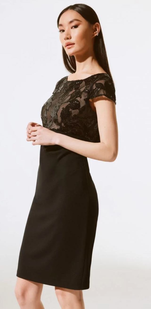 Ribkoff Black Short Sleeve Cocktail Dress